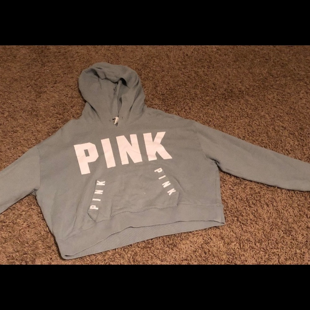 Pink Victoria’s Secret Green Hoodie